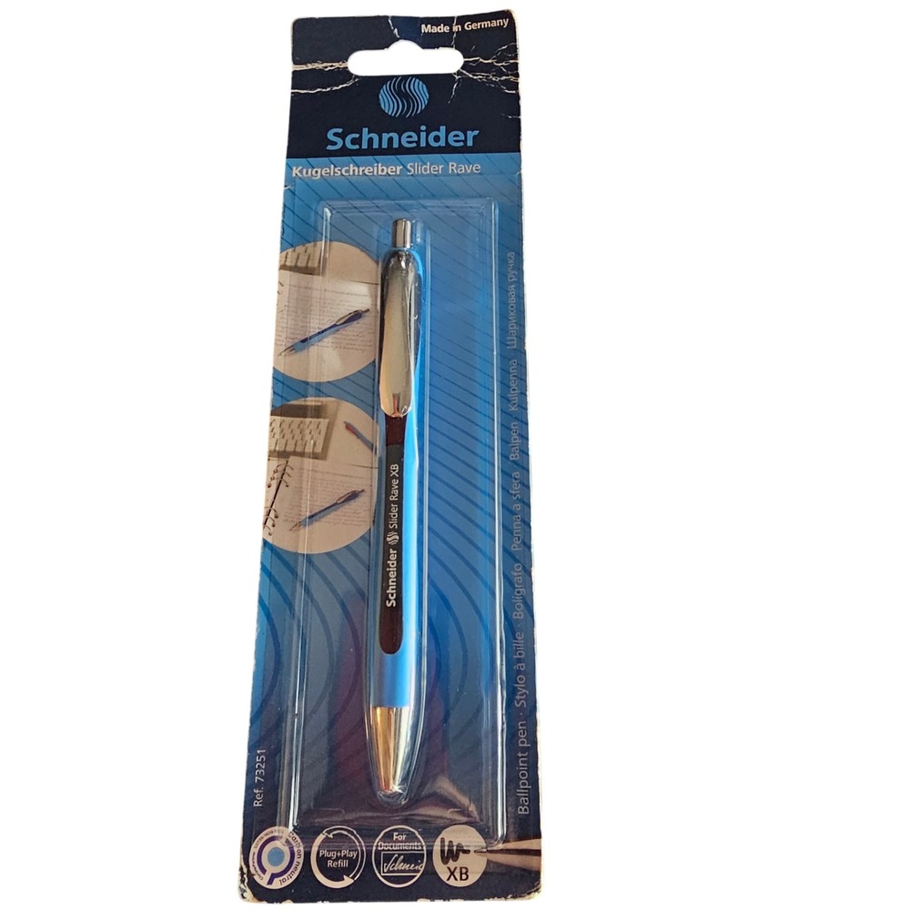 Schneider Slider Rave XB Retractable Ballpoint Pen Black Ink Blue Body 73251
